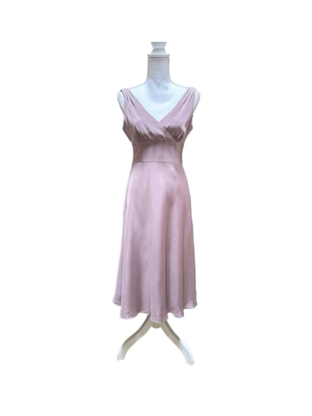 J. Crew Sleeveless Cocktail Midi V-Neck A-Line Pleated Shoulders Dress - Size 2